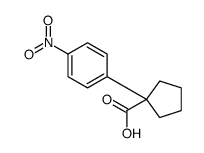 1-(4-nitrophenyl)cyclopentane-1-carboxylic acid结构式