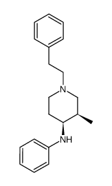 (3R,4S)-3-methyl-1-phenethyl-N-phenylpiperidin-4-amine结构式