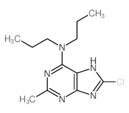 8-chloro-2-methyl-N,N-dipropyl-5H-purin-6-amine结构式