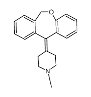 4-(6H-dibenzo[b,e]oxepin-11-ylidene)-1-methylpiperidine结构式