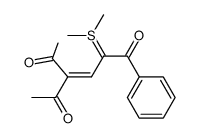4-Acetyl-2-(dimethyl-λ4-sulfanylidene)-1-phenyl-hex-3-ene-1,5-dione结构式