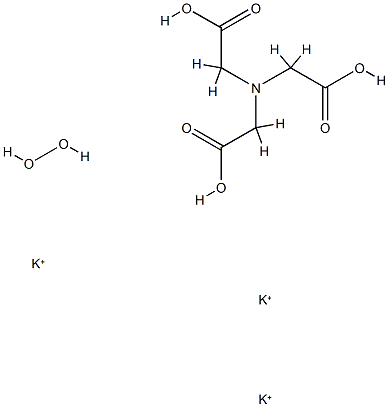 tripotassium N,N-bis(carboxylatomethyl)aminoacetate, compound with hydrogen peroxide结构式