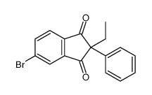 5-bromo-2-ethyl-2-phenylindene-1,3-dione结构式