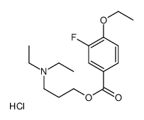 3-(4-ethoxy-3-fluorobenzoyl)oxypropyl-diethylazanium,chloride结构式