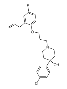 1-{3-(2-Allyl-4-fluorophenoxy)propyl}-4-(4-chlorophenyl)-4-hydroxypiperidine结构式