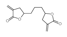 3-methylidene-5-[3-(4-methylidene-5-oxo-oxolan-2-yl)propyl]oxolan-2-one Structure