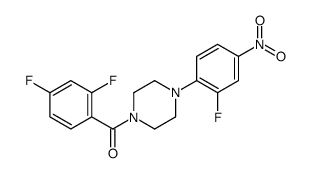(2,4-difluorophenyl)-[4-(2-fluoro-4-nitrophenyl)piperazin-1-yl]methanone结构式