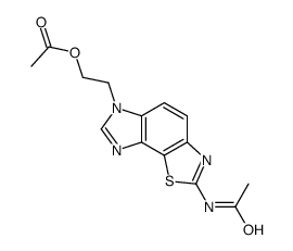 2-(2-acetamidoimidazo[4,5-g][1,3]benzothiazol-6-yl)ethyl acetate结构式