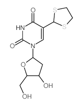 5-(1,3-dithiolan-2-yl)-1-[4-hydroxy-5-(hydroxymethyl)oxolan-2-yl]pyrimidine-2,4-dione Structure