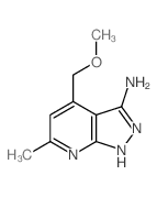 1H-Pyrazolo[3,4-b]pyridin-3-amine,4-(methoxymethyl)-6-methyl-结构式