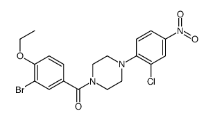 (3-bromo-4-ethoxyphenyl)-[4-(2-chloro-4-nitrophenyl)piperazin-1-yl]methanone Structure