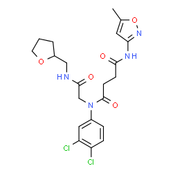 Butanediamide, N-(3,4-dichlorophenyl)-N-(5-methyl-3-isoxazolyl)-N-[2-oxo-2-[[(tetrahydro-2-furanyl)methyl]amino]ethyl]- (9CI) structure