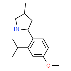 Pyrrolidine, 2-[4-methoxy-2-(1-methylethyl)phenyl]-4-methyl- (9CI)结构式
