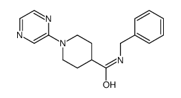 4-Piperidinecarboxamide,N-(phenylmethyl)-1-pyrazinyl-(9CI) Structure