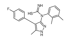 Thiourea, N-(2,3-dimethylphenyl)-N-[4-(4-fluorophenyl)-5-methyl-1H-pyrazol-3-yl]- (9CI) Structure