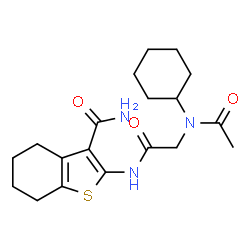 Benzo[b]thiophene-3-carboxamide, 2-[[(acetylcyclohexylamino)acetyl]amino]-4,5,6,7-tetrahydro- (9CI) Structure