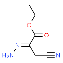 Propanoic acid, 3-cyano-2-hydrazono-, ethyl ester, (2E)- (9CI) structure