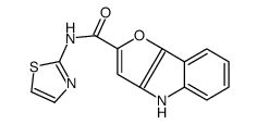 N-(1,3-thiazol-2-yl)-4H-furo[3,2-b]indole-2-carboxamide结构式