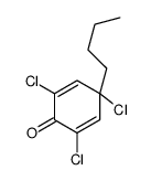 4-butyl-2,4,6-trichlorocyclohexa-2,5-dien-1-one结构式