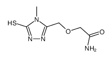 2-(4-methyl-5-thioxo-4,5-dihydro-1H-[1,2,4]triazol-3-ylmethoxy)-acetamide结构式