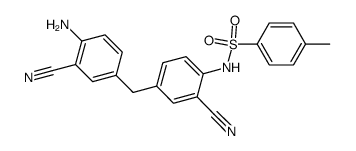 N-[4-(4-Amino-3-cyano-benzyl)-2-cyano-phenyl]-4-methyl-benzenesulfonamide Structure