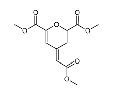 4-[1-Methoxycarbonyl-meth-(E)-ylidene]-3,4-dihydro-2H-pyran-2,6-dicarboxylic acid dimethyl ester Structure