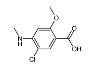 2-METHOXY-4-METHYLAMINO-5-CHLOROBENZOICACID Structure