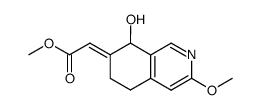 (8-hydroxy-3-methoxy-5,8-dihydro-6H-isoquinolin-7-ylidene)-acetic acid methyl ester Structure
