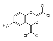 2,4-bis(dichloromethylidene)-1,3-benzodioxin-6-amine结构式