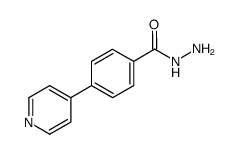 Benzoic acid, 4-(4-pyridinyl)-, hydrazide (9CI) structure