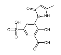 1-(2-hydroxy-3-carboxy-5-sulfophenyl)-3-methyl-5-pyrazolone Structure