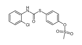 Methanesulfonic acid 4-(2-chloro-phenylcarbamoylsulfanyl)-phenyl ester Structure