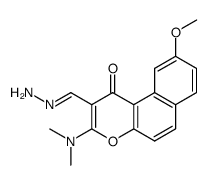 3-Dimethylamino-2-hydrazonomethyl-9-methoxy-benzo[f]chromen-1-one Structure