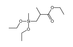 3-[Diethoxy(methyl)silyl]-2-methylpropionic acid ethyl ester structure