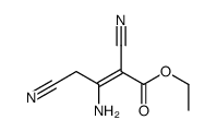 ethyl 3-amino-2,4-dicyanobut-2-enoate结构式
