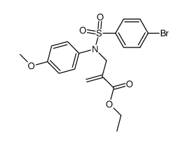 2-{[(4-Bromo-benzenesulfonyl)-(4-methoxy-phenyl)-amino]-methyl}-acrylic acid ethyl ester Structure