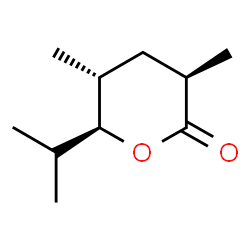 2H-Pyran-2-one,tetrahydro-3,5-dimethyl-6-(1-methylethyl)-,(3R,5R,6S)-rel-(9CI) structure