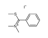 dimethyl-(methylsulfanyl-phenyl-methylene)-ammonium, iodide Structure