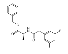 N-3,5-difluoro-phenylacetyl-(S)-alanine benzyl ester结构式