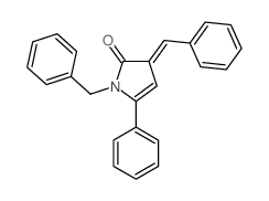 (3E)-1-benzyl-3-benzylidene-5-phenyl-pyrrol-2-one结构式