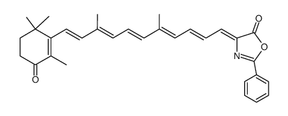 4-(4-oxo-14'-apo-β-caroten-14'-ylidene)-2-phenyl-4H-oxazol-5-one Structure