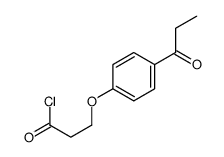 3-(4-propanoylphenoxy)propanoyl chloride Structure