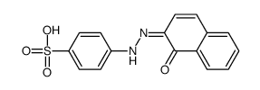 4-[2-(1-oxonaphthalen-2-ylidene)hydrazinyl]benzenesulfonic acid Structure