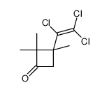 2,2,3-trimethyl-3-(1,2,2-trichloroethenyl)cyclobutan-1-one结构式