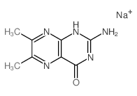 2-amino-6,7-dimethyl-1H-pteridin-4-one结构式