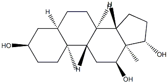 5β-Androstane-3α,12α,17β-triol结构式