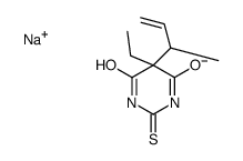 5-Ethyl-5-(1-methyl-2-propenyl)-2-sodiothio-4,6(1H,5H)-pyrimidinedione结构式