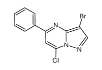 3-BROMO-7-CHLORO-5-PHENYLPYRAZOLO[1,5-A]PYRIMIDINE structure