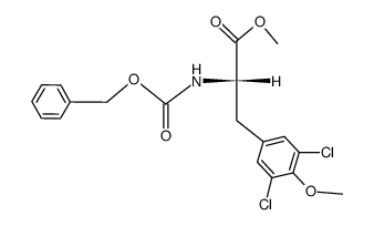 (S)-2-Benzyloxycarbonylamino-3-(3,5-dichloro-4-methoxy-phenyl)-propionic acid methyl ester结构式