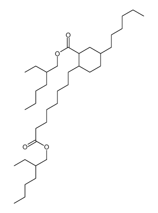 2-ethylhexyl 2-[8-(2-ethylhexoxy)-8-oxooctyl]-5-hexylcyclohexane-1-carboxylate Structure